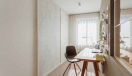 Möbel nach Maß im Arbeitszimmer mit Schiebetüren von CABINET